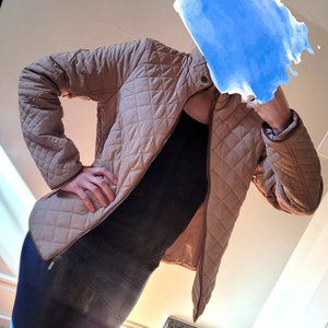 Jade and Ivory Tan Quilted Jacket [Medium]
